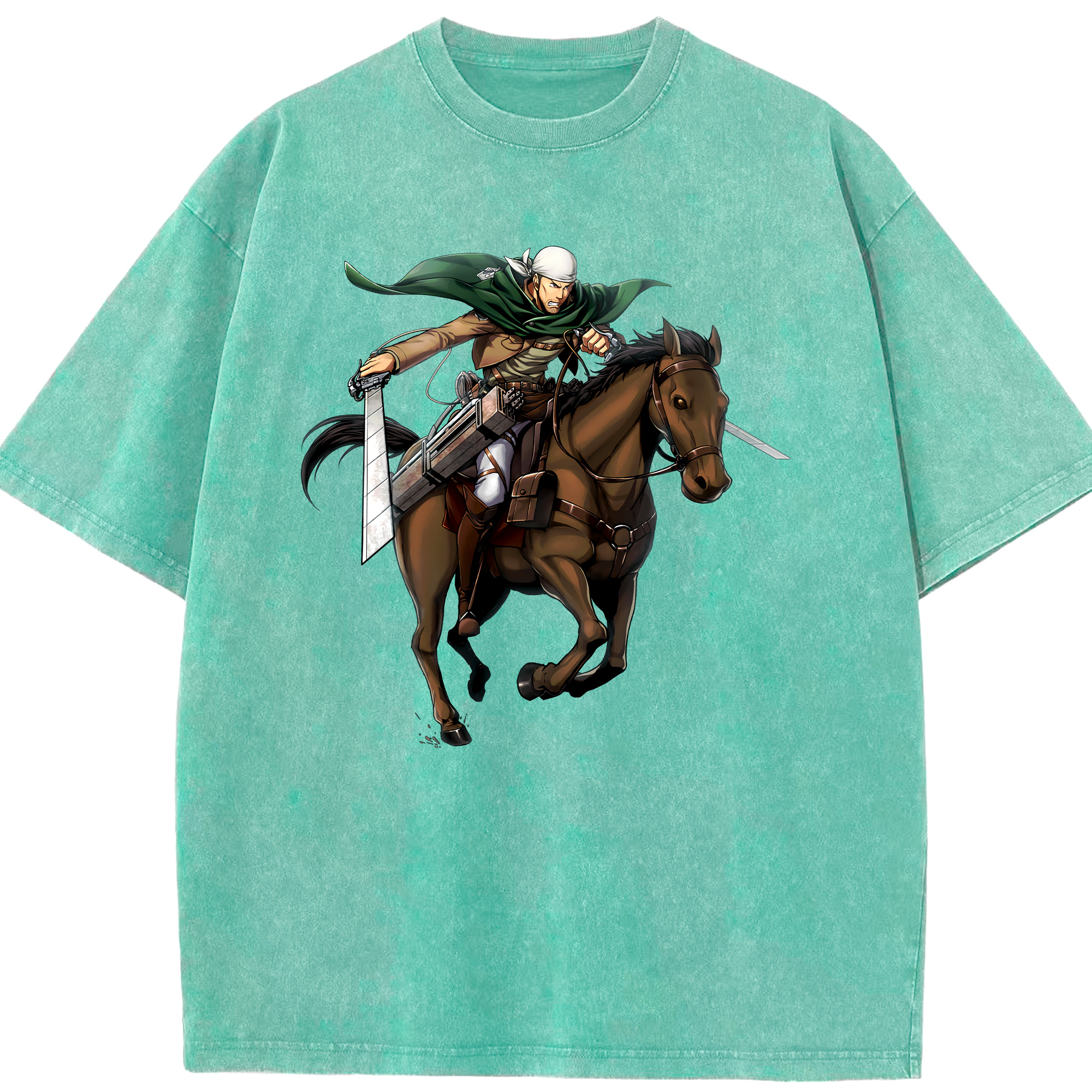 （画像用） 進撃の巨人 Attack on Titan 綿100% ヴィンテージ風 半袖Tシャツ（フロントプリント）